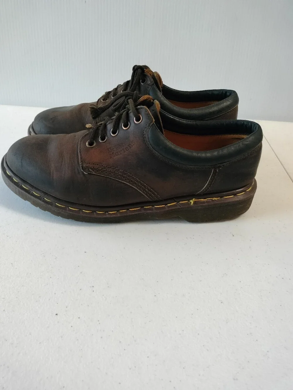 Dr Martens Mens VTG Crazy Horse 8053 Brown Leather Shoes Oxford 10 US/9UK